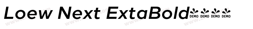 Loew Next ExtaBold字体转换